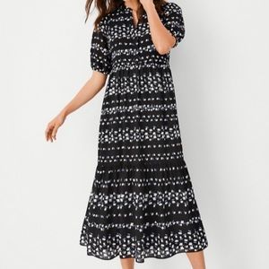💕NEW 💕ANN TAYLOR “Floral Puff Sleeve Maxi Shirt Dress”